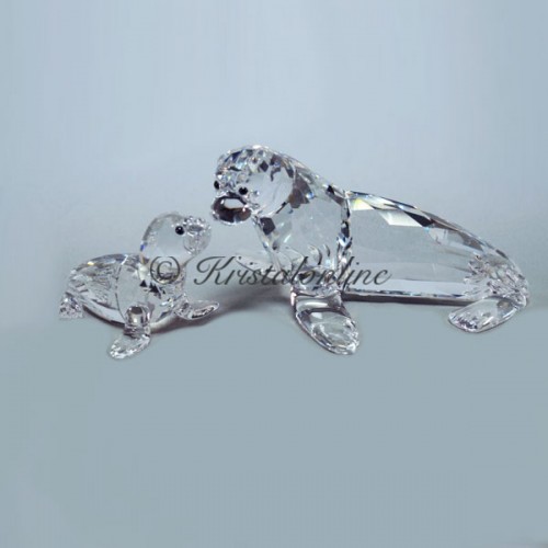 Swarovski Kristal | Silver Crystal | Zeeleeuw Moeder met Jong | 5275796